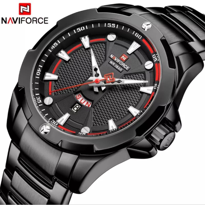 Naviforce Jam tangan pria classic mewah analog +kotak