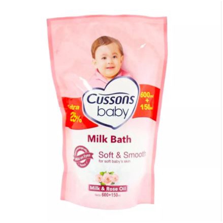 CUSSONS BABY Milk Bath Soft & Smooth Pouch 600 ml +150 ml