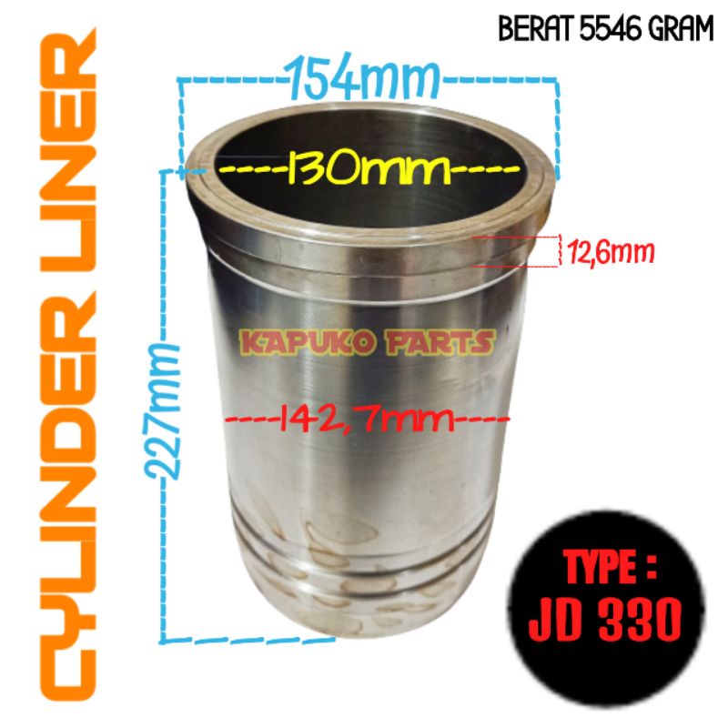 JD 330 CYLINDER LINER UNTUK MESIN DIESEL JIANDONG