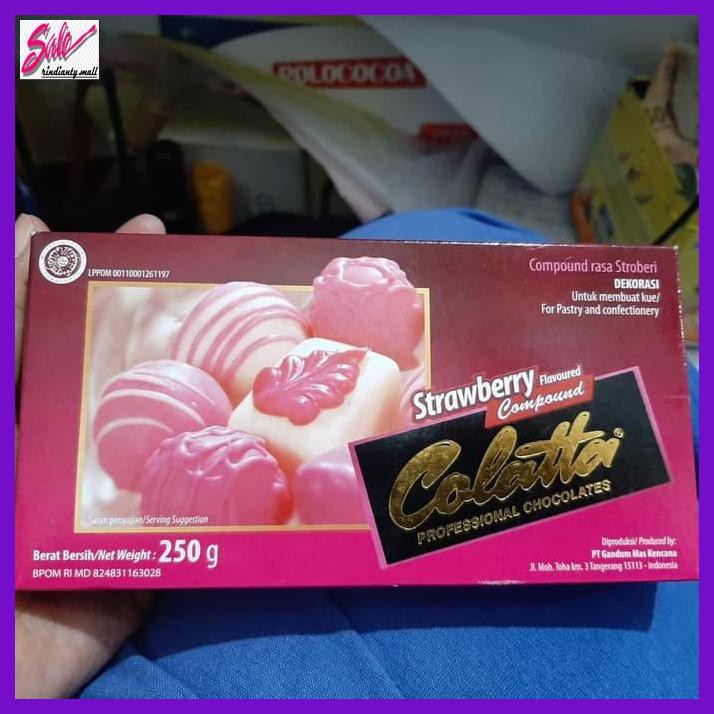 

SAKMACOKLAT- COLATTA STRAWBERRY 250GR COKLAT BLOK -MAKANAN-MINUMAN.