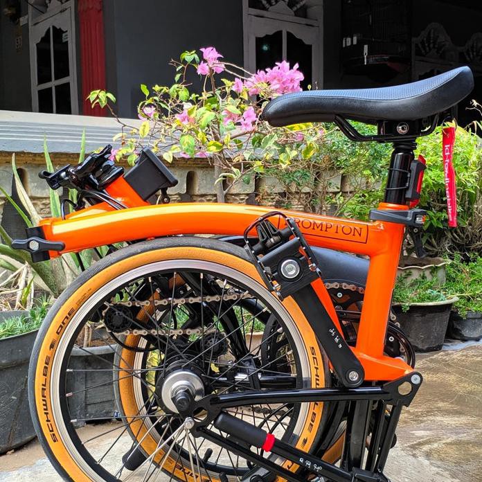 Brompton M6L Black Edition 2019 pembelian 2020 - Orange