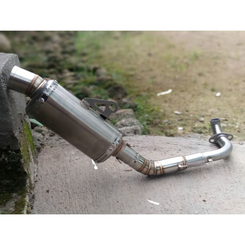Knalpot racing polos model Best3 oval inlet 38 trioval beat.Scoopy.Vario 110.Vario 25