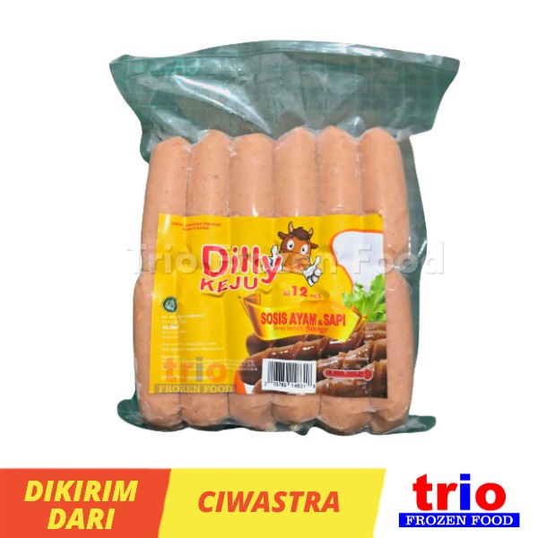 Dilly Sosis Bakar Bratwurst Keju 500gr - 12 pcs