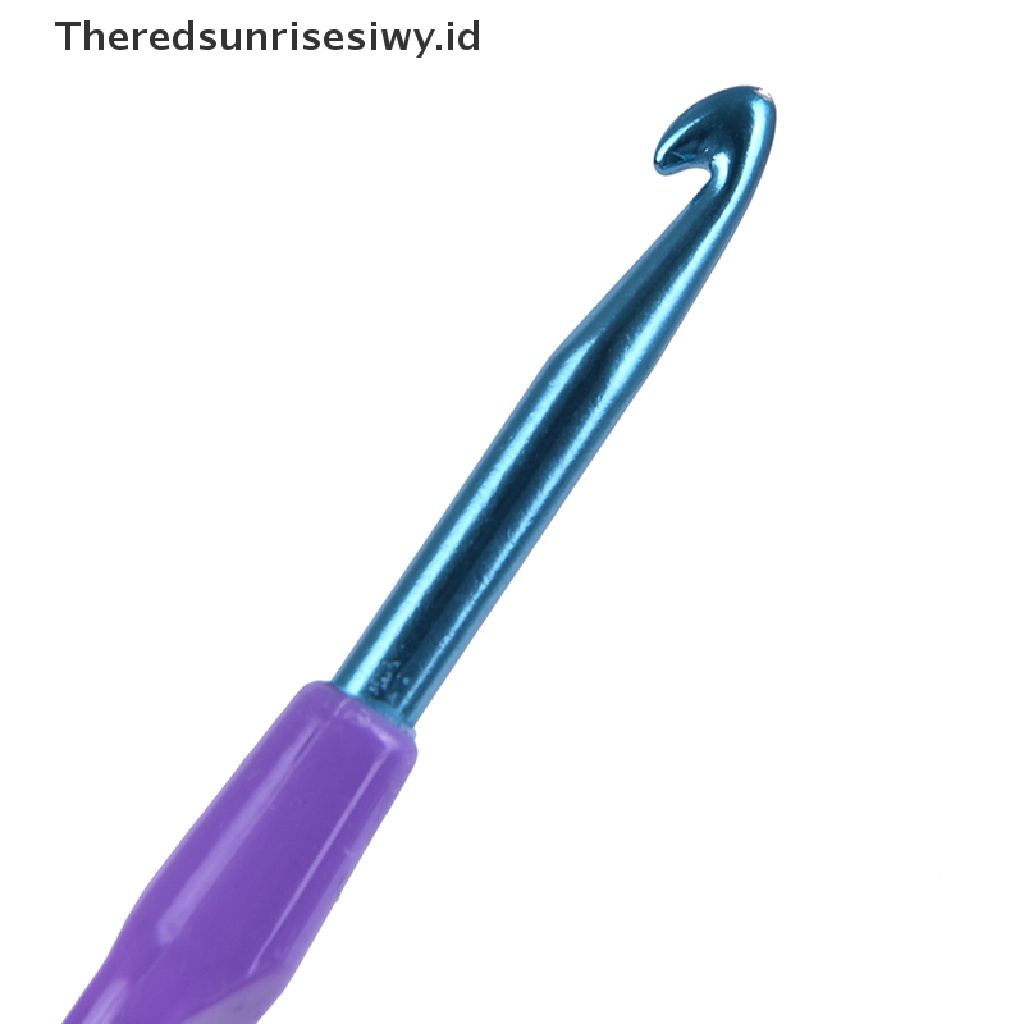 (Theredsunrisesiwy.Id) 6pcs / Set Jarum Rajut Multifungsi Bahan Aluminum Dengan Gagang Plastik
