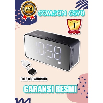 Comson CS78 Speaker Portable Bluetooth dengan Alarm dan Jam Digital