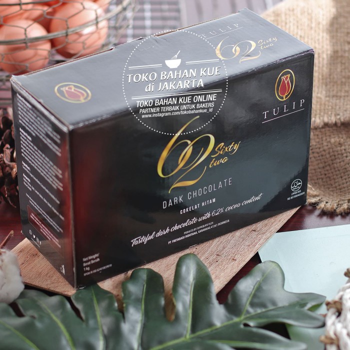 

COKELAT- TULIP EASIMELT 62% CHOCOLATE COKELAT COKLAT COUVERTURE 1KG HALAL -COKELAT.