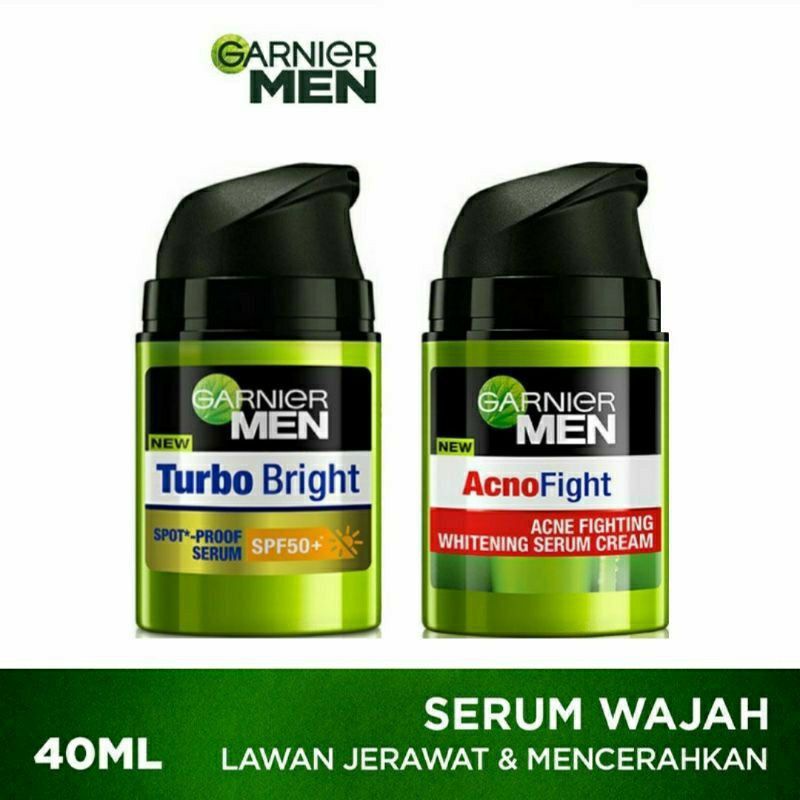 GARNIER men turbobright spot proof spf50+ / acno fight cream serum
