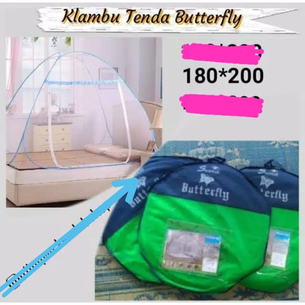 Kelambu tenda butterfly 180 x200 murah/kelambu kamar tidur /kelambu tenda/kelambu 180x200