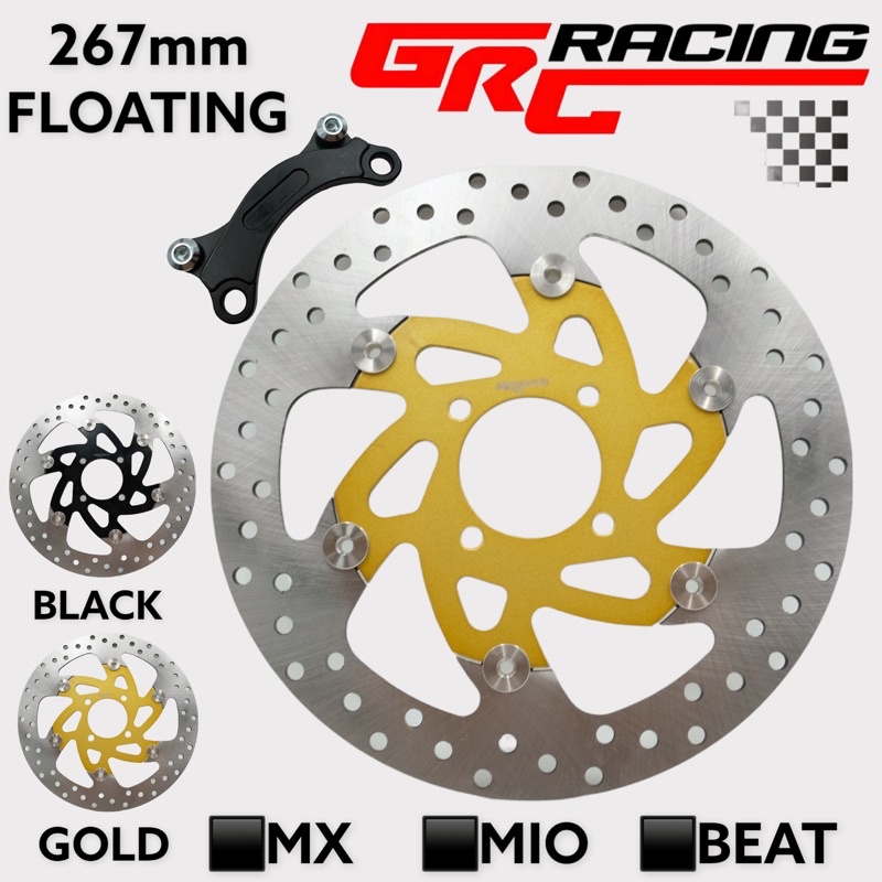 piringan cakram GRC RACING floating 267mm plus breket MX MIO SOUL BEAT MODEL 1:1 PSM YAMAHA YZ125