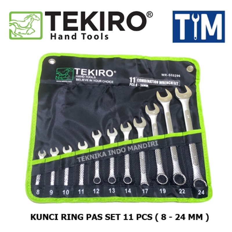 TEKIRO Kunci Ring Pas Set 11 PCS ( 8 - 24 MM )