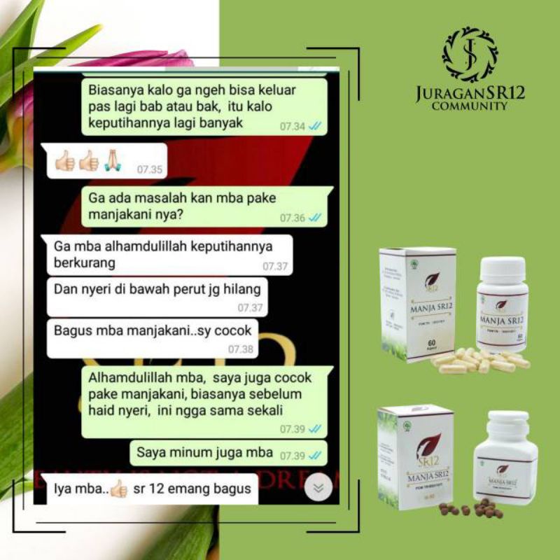 MANJAKANI SR12 / PROMIL / SOLUSI KEPUTIHAN / ATASI MASALAH KEWANITAAN / MANJA SR12 / OBAT KISTA / PROMIL / SOLUSI KEPUTIHAN / ATASI MASALAH