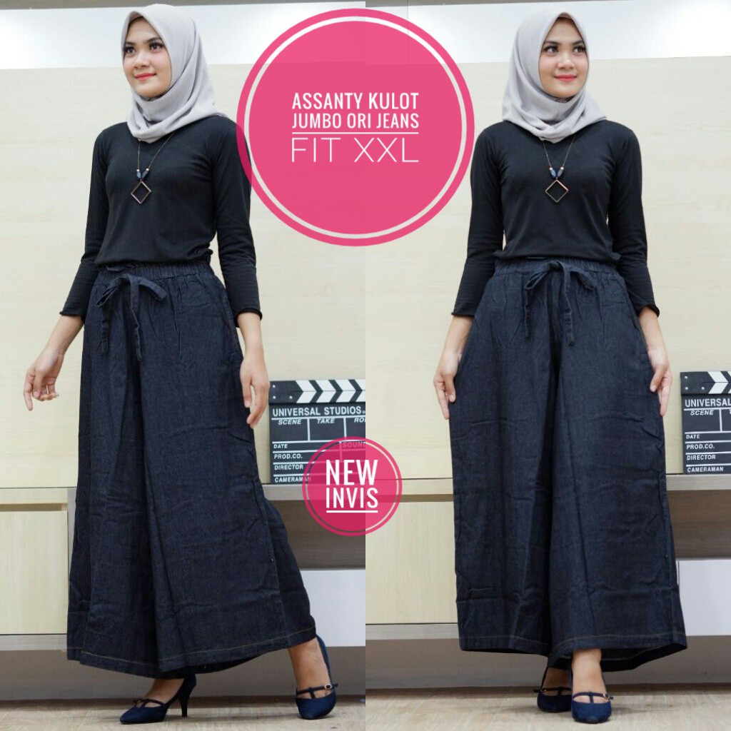 ASSANTY KULOT JEANS MAYUNG JUMBO KARET PINGGANG GBM