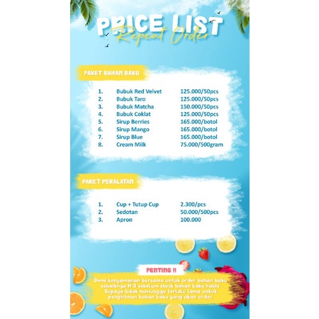 

REPEAT ORDER KHUSUS MITRA YULIUS KENDARI