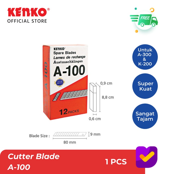 

CUTTER BLADE A-100 (9 Mm)
