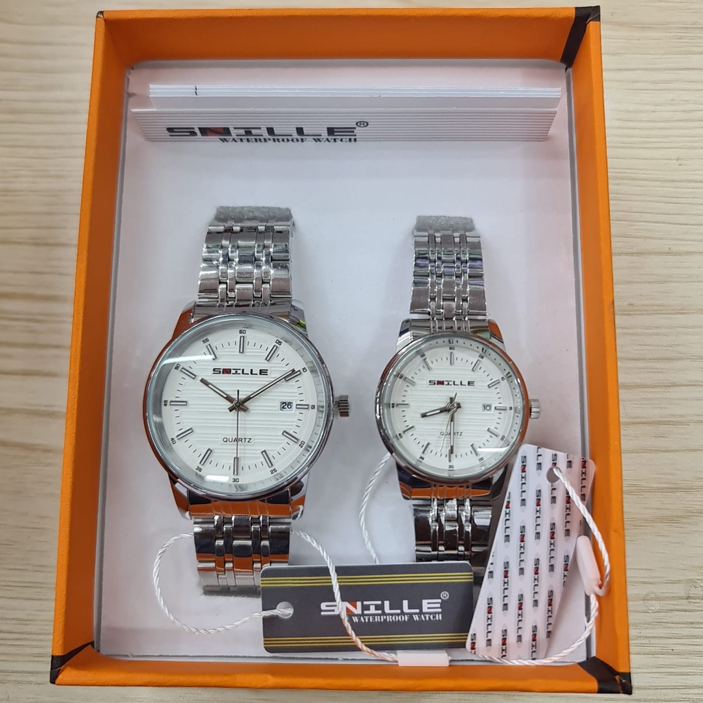 SNILE COUPLE EDITION/JAM TANGAN COUPLE SNILLE RANTAI STAINLESS/JAM TANGAN ORIGINAL/