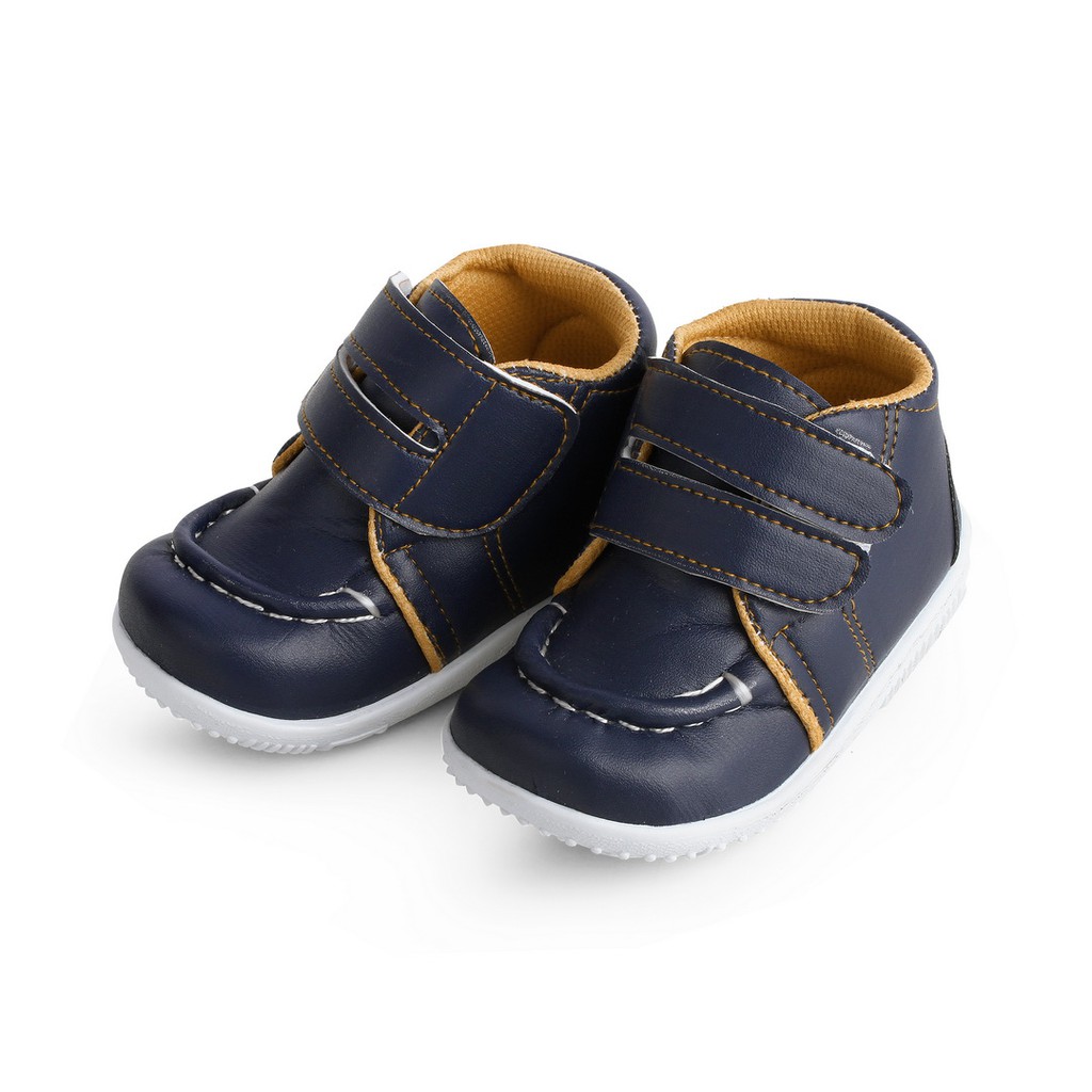 sepatu anak cowok boot bunyi model rajut bahan sintetis anti lecet BR NAVY