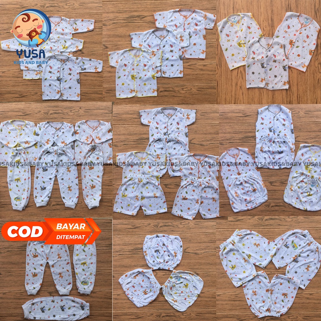 42 pcs paket hemat baju bayi SNI motif Animal Yusa & perlengkapan bayi-MY VILLAGE