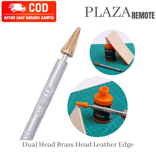 Dual Head Brass Head Leather Edge Oil Dye Pen Paint Roller Tool