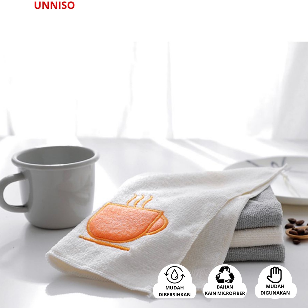 UNNISO - Kain Lap Handuk Dapur Lap Tangan Microfiber KL1