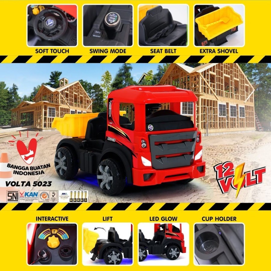Mainan Mobil Aki Anak Truck Pasir - Mega Truck - VOLTA 5032 Maenan