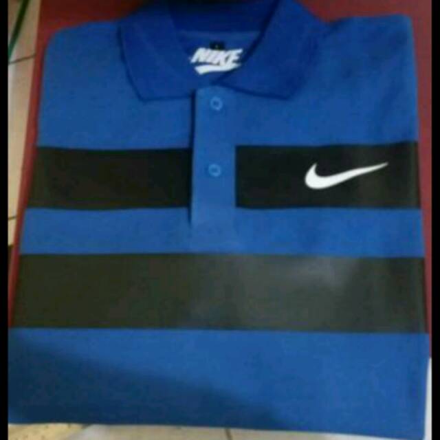 Polo shirt/kaos kerah Nike Golf (biru)