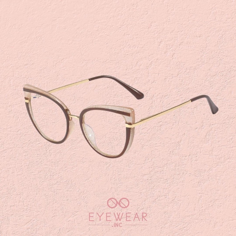 Glasses - VEGA - Beige & Rose - Kacamata Baca - Anti Radiasi Blueray