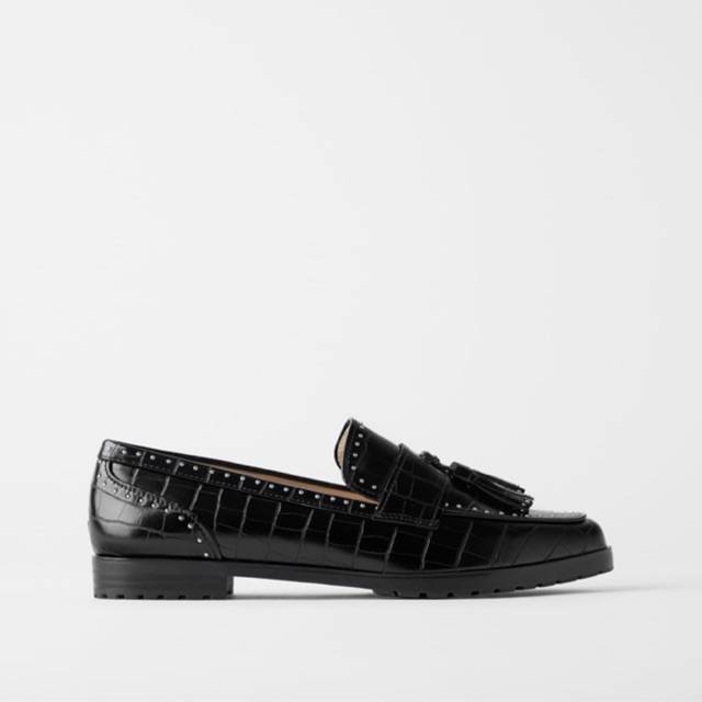 Zara Loafers Croco Stut Shoes ZR 180