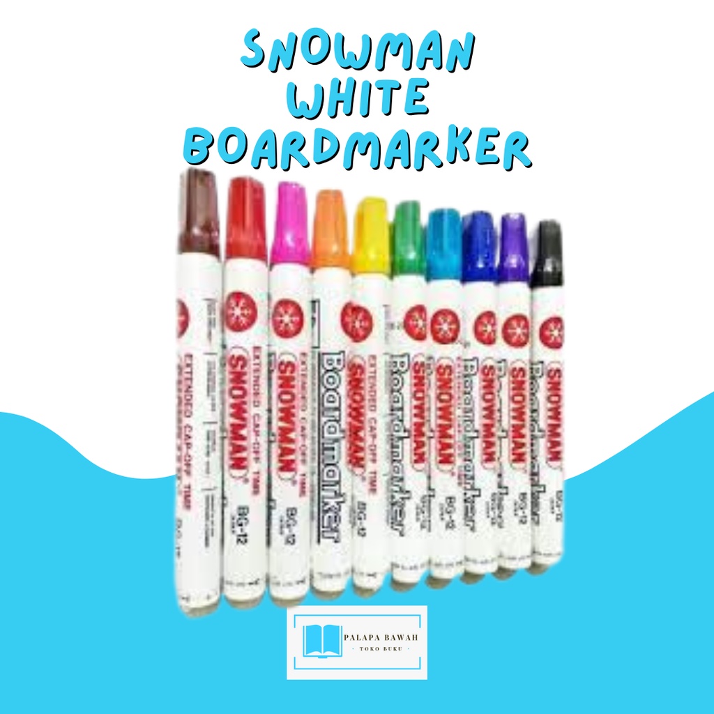 

Spidol Snowman BG 12 / Spidol Board Marker / Spidol Non Permanen Bisa Dihapus