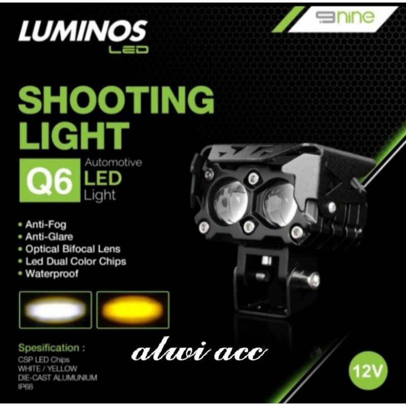 Lampu Tembak Luminos Q6 Tembak foglamp laser D2