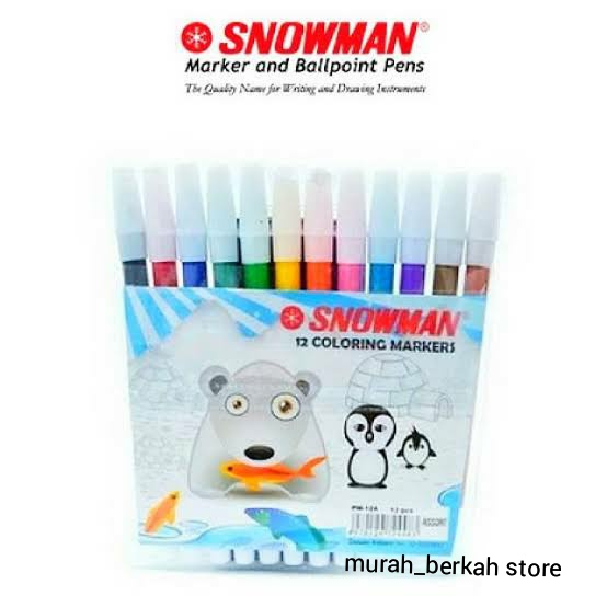 

SPIDOL WARNA / Spidol snowman coloring 12 Warna (/Set)