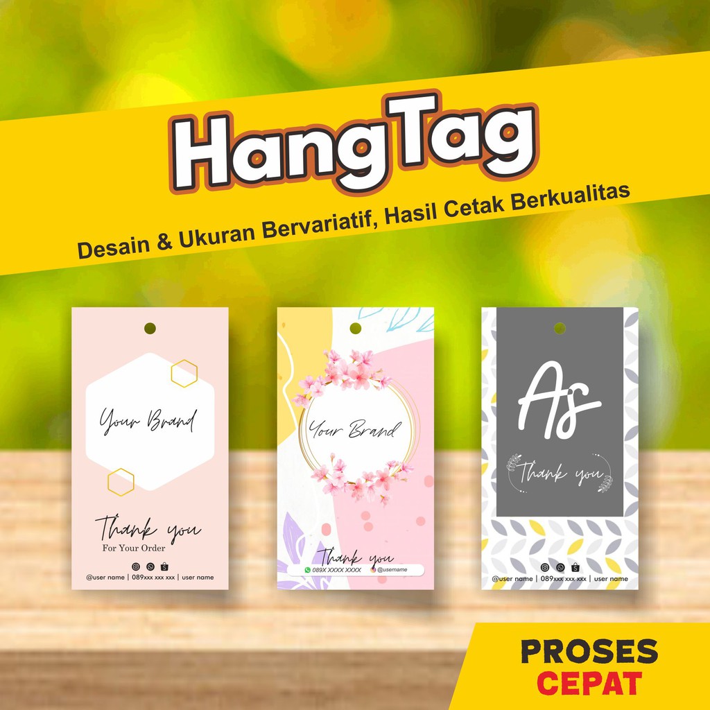 

Hang tag Label Pakaian Baju Custom Hangtag Price Tag Harga