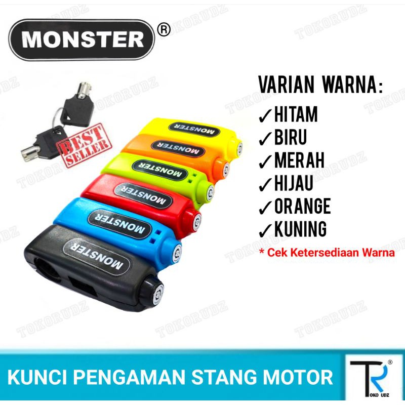 Gembok Motor Kunci Pengaman Anti Maling Stang Motor MONSTER Original