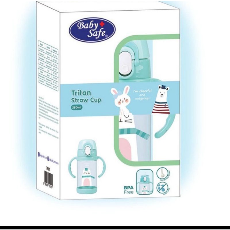 Baby Safe Tritan Straw Cup 350 ml (TRI01)/Botol Minum Bayi Anak