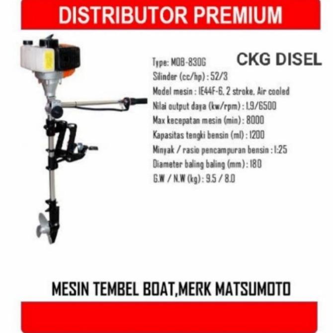 Mesin Tempel Outboard 3 Hp Matsumoto Terlaris
