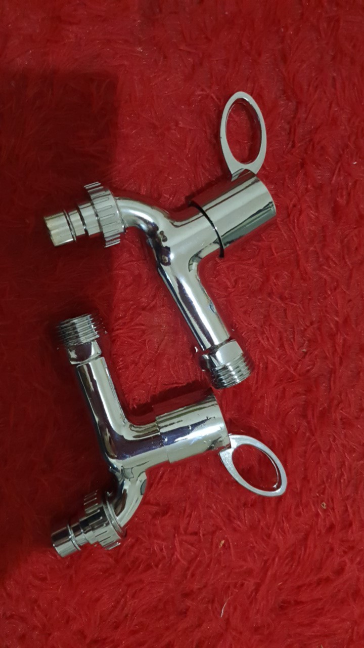 Kran Air Tembok Engkol Taman Cab - Keran Air Chrome Kamar Mandi Wc - Kran Tembok - Keran Tembok