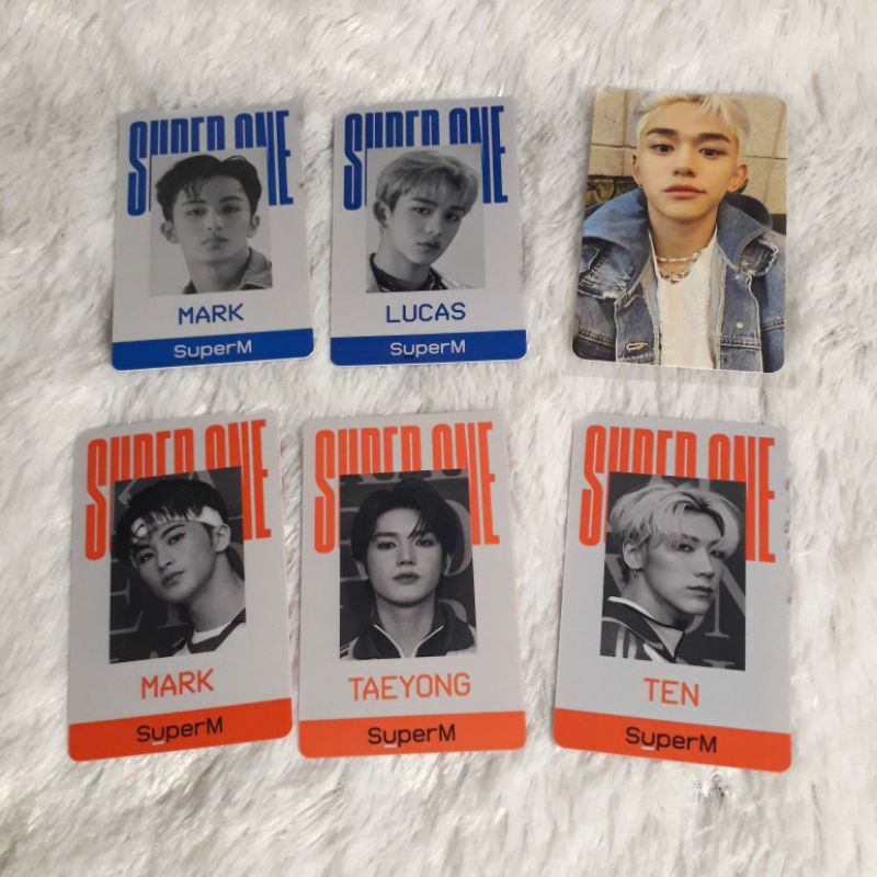 PHOTOCARD PC ID CARD SUPERM SUPER ONE ORANGE BLUE US VER PRESS LUCAS TAEYONG MARK TEN