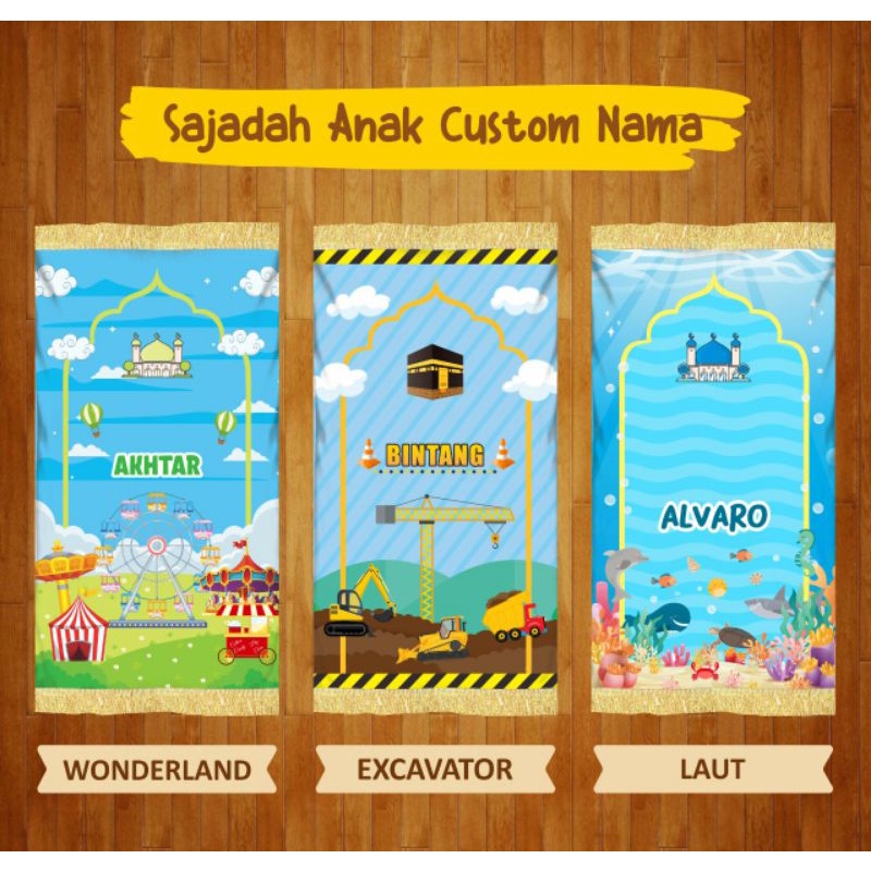 sejadah anak custom nama #sejadah #anak#