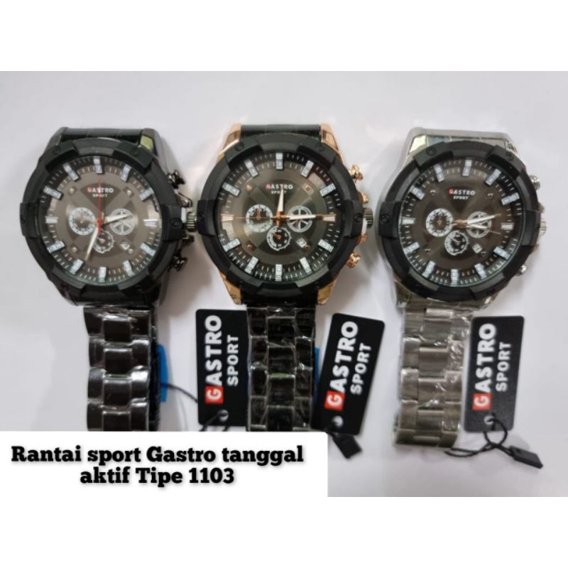 Jam Tangan GSTR Analog Jam Rantai Terlaris Pria Bisa COD