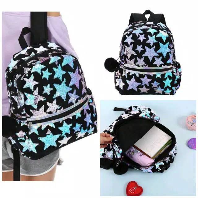 Tas ransel sequin star