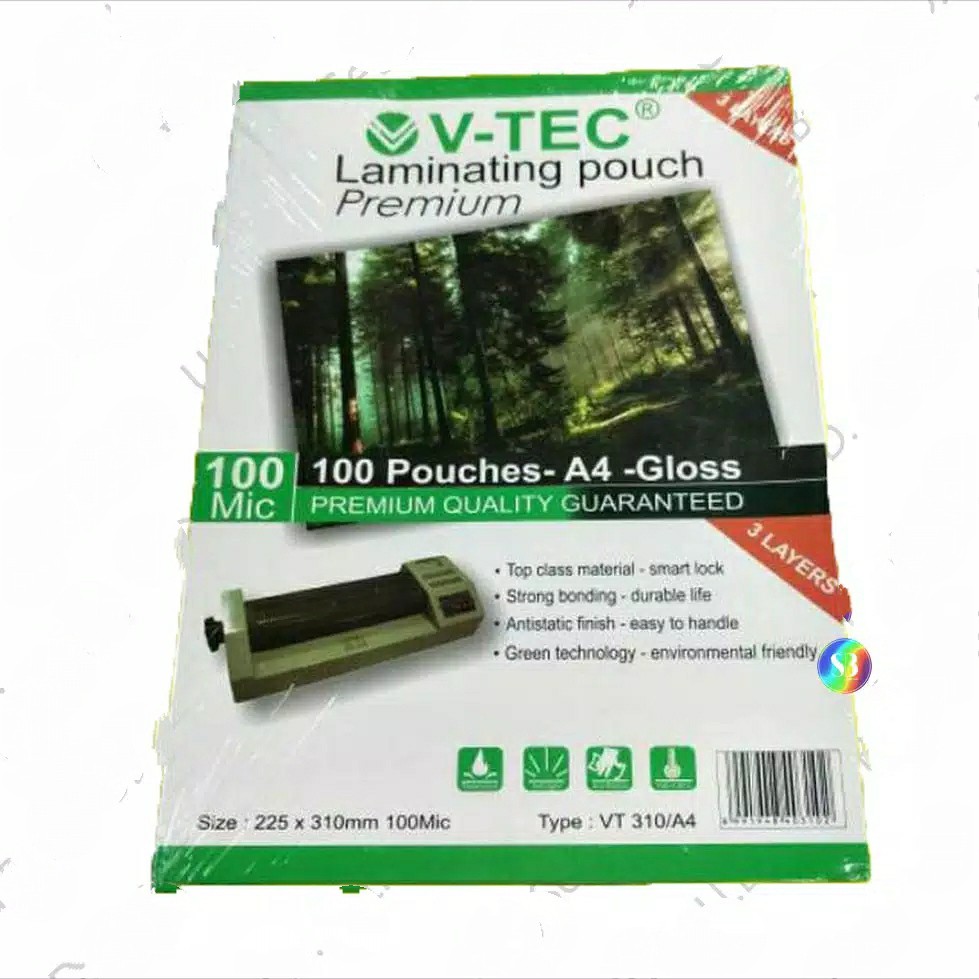 

V-Tec Plastik Laminating A4 100 micron