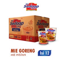 

NOODLES/MIE INSTANT SEDAP GORENG CUP KEMASAN DUS ISI 12 PCS