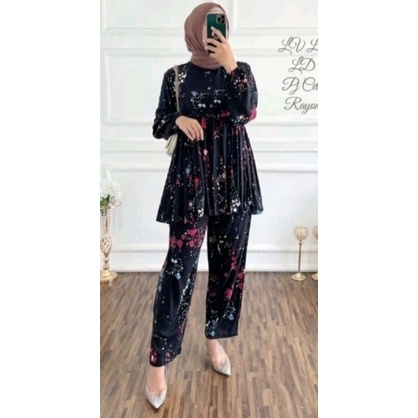 ERDE SET / ONE SET JUMBO XXL - STANDART XL  / YOSIE SET ONESET MOTIF ABSTRAK DAILY SET HOMEWEAR HOMEY SETELAN WANITA MOTIF TIE DYE   ONE SET RAYON-ERDE SET JUMBO XXL