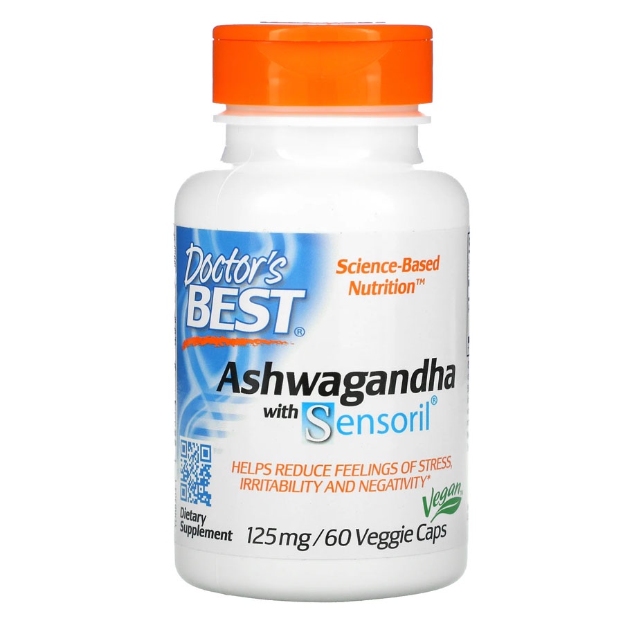 Doctors Best Ashwagandha Featuring Sensoril 125 mg 60 Veg USA