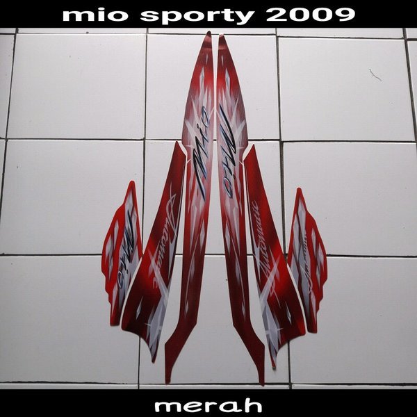 stiker motor mio sporty 2009 merah