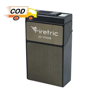 Kotak Rokok 20 Slot Multifungsi dengan Korek Elektrik Pyrotechnic Bisa Diisi Ulang USB Rechargeable Kecil Minimalis Anti Lembab Tempat Cigarette Keren Praktis