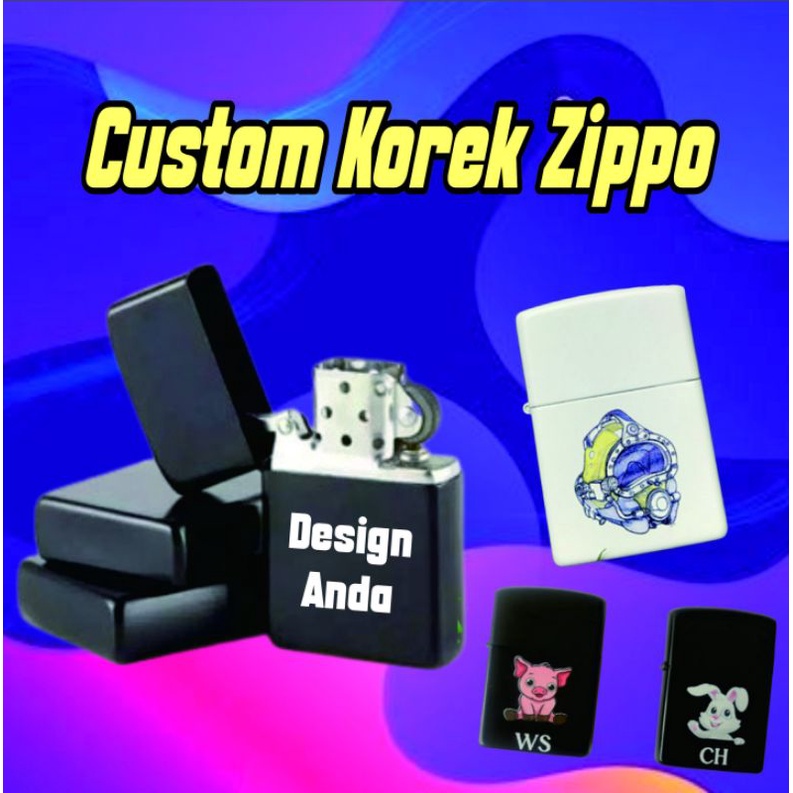 Custom Korek Zippo / Zippo Custom / Korek Zippo / Korek Zippo Murah / Sovenir / Gift / Hadiah