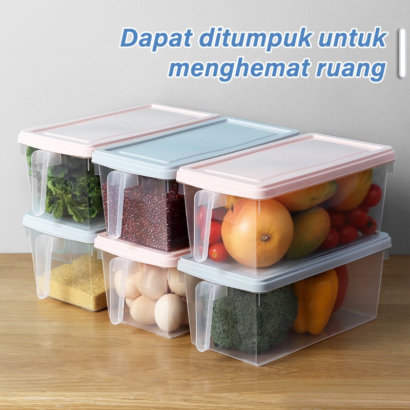 Letyeah &amp; Kaizenliving kotak penyimpanan makanan Transparan Kulkas box /Food Storage Box Keep Fresh Sayur Buah Daging