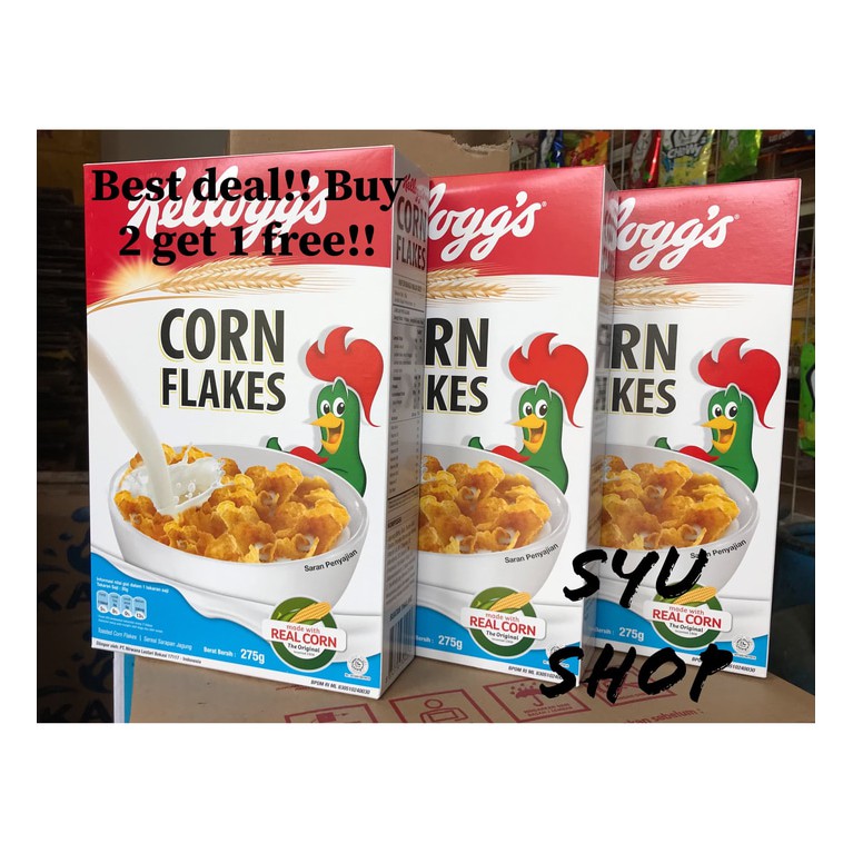 

Kellogs kelloggs corn flakes 275 gr buy 2 get 1 free