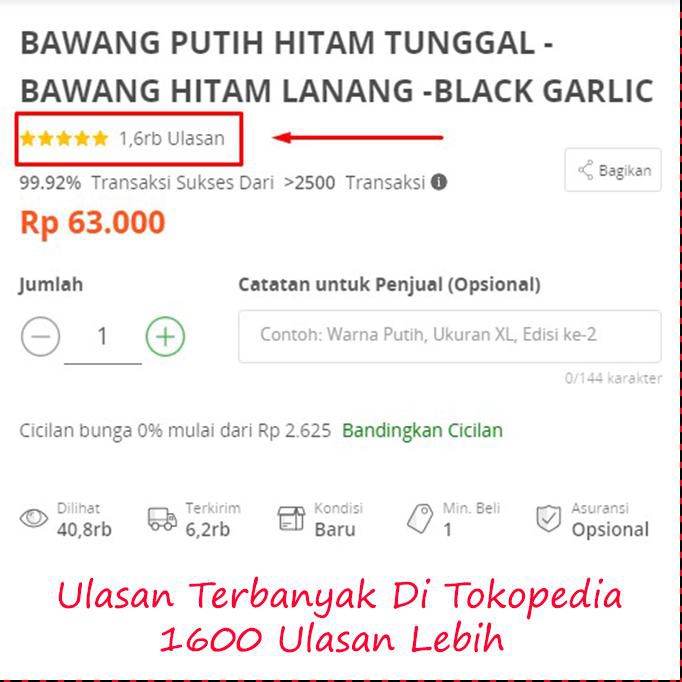 

857V8Jk-Sale-Terlaris-A Bawang Putih Hitam Tunggal 1/4 Kg -Black Garlic- Bawang Hitam Lanang