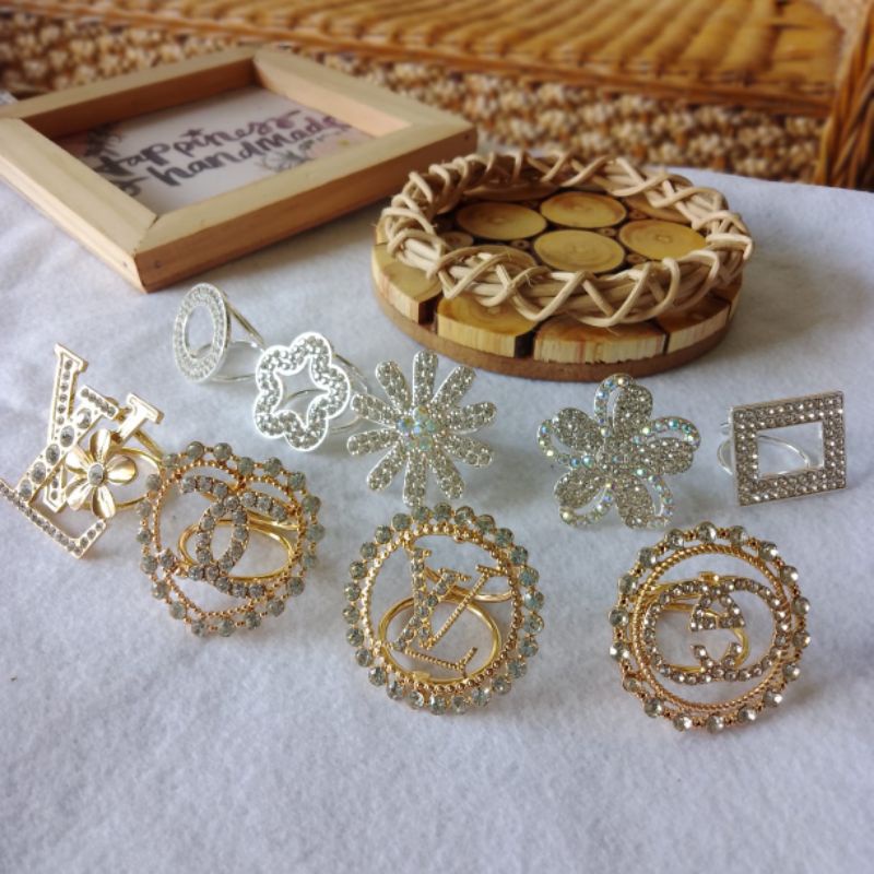 RING / BROS /  CINCIN BENTUK GESPER BERKILAU  BAHAN IMPORT ANTI LUNTUR-2